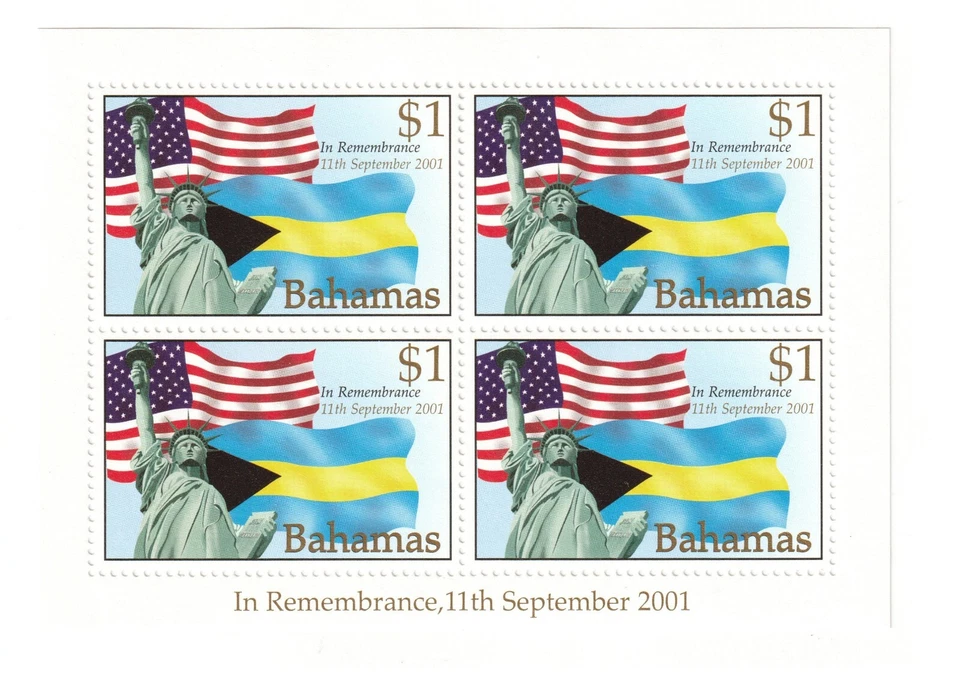 Bahamas / Mancomunidad de las Bahamas #1039 x4 "11 de septiembre" MNH 2002 Foto 1 de 1