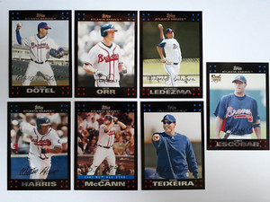 2007 Topps Update Series - ATLANTA BRAVES 7 Card Team Set