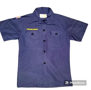 OFFICIAL BOY SCOUTS OF AMERICA SHORT SLEEVED BLUE SHIRT YOUTH MEDIUM - Bild 1 von 9
