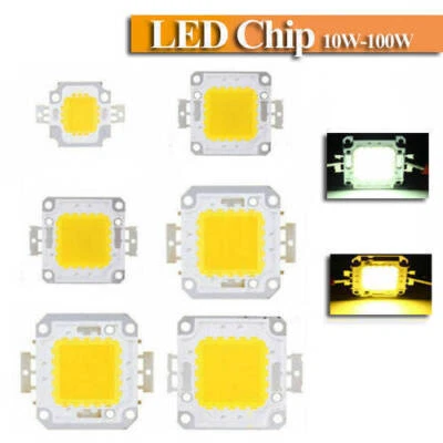 High Power LED Chip COB SMD 10W 20W 30W 50W 70W 100W Bulb DIY Lamp Light 12V-36V - Image 1 of 4