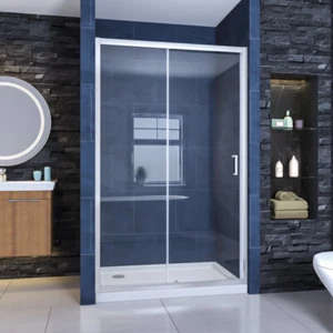 Shower Enclosure And Tray Sliding Door 6mm Glass Cubicle Wet Room Screen Panel - Picture 1 of 10