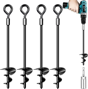 Trampolin Bodenanker Set Von 4, Heavy Duty Trampolin Anchor Kit Für Zelte, Schau - Bild 1 von 12