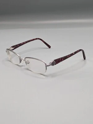 GEOFFREY BEENE G200 Eyeglasses Women Semi Rim Purple Gunmetal Eyewear FRAME ONLY Foto 1 de 4