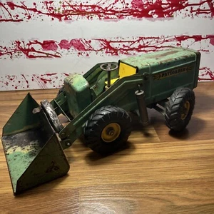 Vintage Hough Nylint Payloader Green Version Pressed Steel Toy Played With - Picture 1 of 11