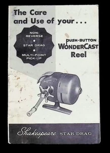 Shakespeare Push Button Wonder  Cast Fishing Reel Parts List Manual  Star drag - Picture 1 of 2