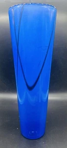 Kosta Boda Blue Black Woodlands Tall Glass Vase Anna Ehrner 40062 W Sticker - Picture 1 of 5