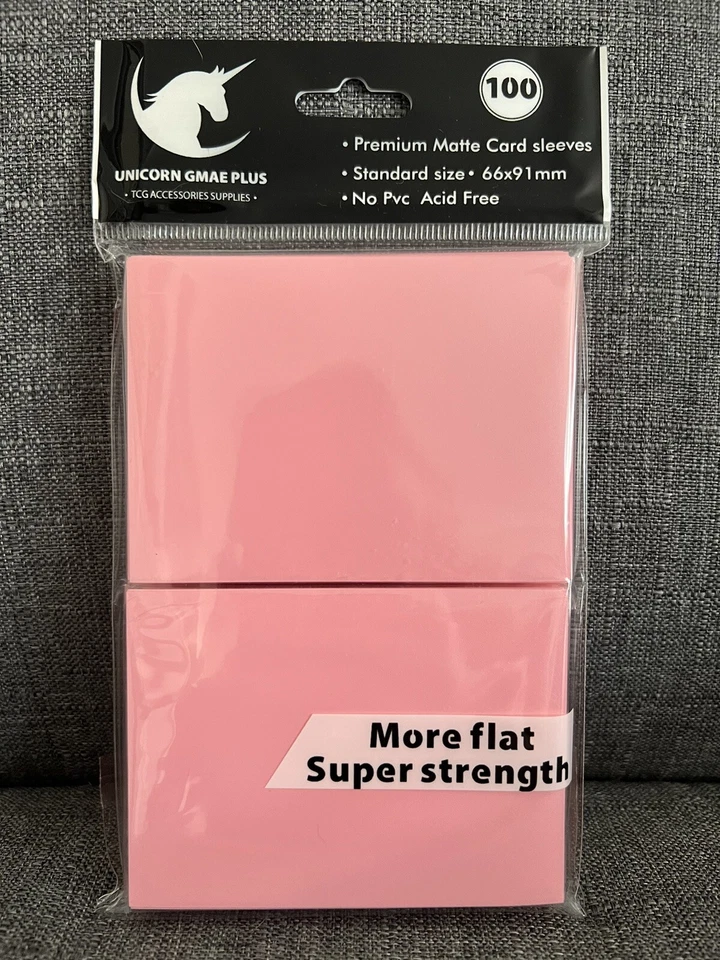 100 Premium Card Sleeves, Light Pink, Matte Card Sleeves, Standard TCG Sleeves - Image 1 of 1