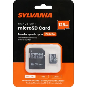 SYLVANIA Roadsight Micro SD Card – 128GB Memory Expansion for Dash Cameras - Picture 1 of 4