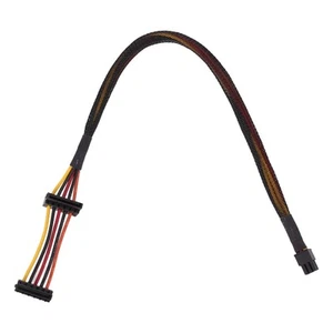 HDD SATA Strom Kabel Rechtwinkliger SATA 15 Pin X2- Bis 6 Pin ATX Adapter 8569 - Bild 1 von 7