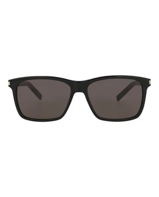Gafas cuadradas/rectangulares negras negras negras de diseñador de moda Saint Laurent para hombre Foto 1 de 4