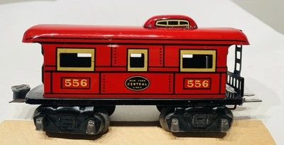 Marx 556 NYC Red Caboose - 6 Inch / 8 Wheel - PreWar Automatic Coupler - Image 1 of 4