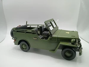Jeep Army Willys Modell Metall Armee grün WWII Deko Man Cave NEU - Bild 1 von 11