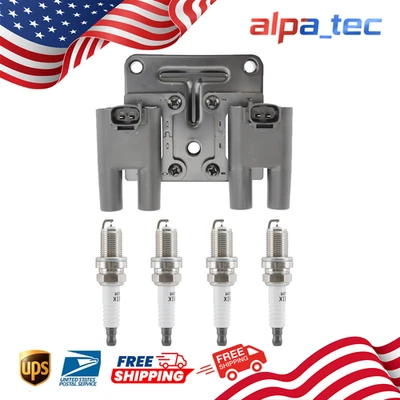 1x Ignition Coil +4x Spark Plug for 2005-2010 Chevrolet Optra 1.2L 1.6L L4 UF698 Foto 1 de 4