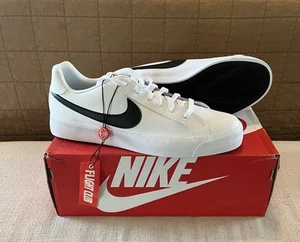 NIKE COURT ROYALE AC Men’s 10.5 Black/White Brand New Unworn - Picture 1 of 7