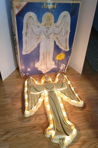 Vintage Empire beleuchtete Blasform Krippe Engel 33" mit Box funktioniert  - Bild 1 von 22