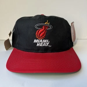 New with Tags Vintage Miami Heat NBA Grossman The G Cap Red Black Snapback Hat - Picture 1 of 10