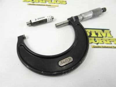 STARRETT OUTSIDE MICROMETER CARBIDE TIPPED 2"-3" RANGE .0001" + STANDARD - Image 1 of 4