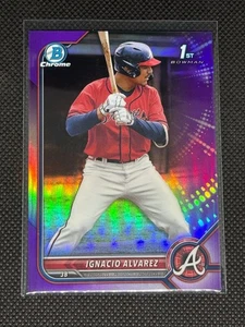 Bowman 2022 cromo Nacho Ignacio Álvarez 1st Bowman RC refractor púrpura #/250 - Imagen 1 de 2