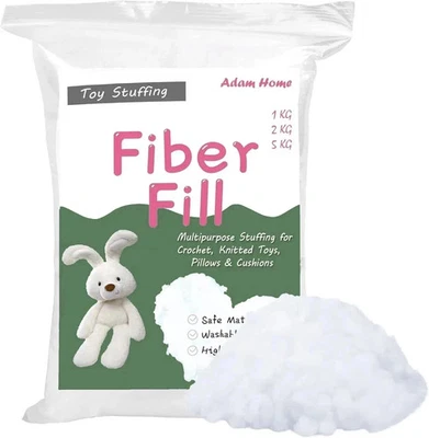 ADAM HOME Hollow-Fibre 1kg, 2kg Polyester Filling Soft Stuffing Teddy Bear Cushion Pillow