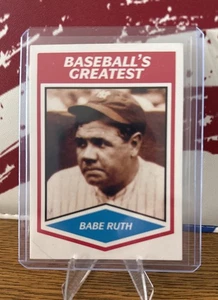 1989 CMC Baseball’s Greatest Babe Ruth Baseball Card New York Yankees HOF MLB - Picture 1 of 2