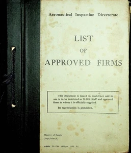 Lista restringida 1960 Dirección de inspección aeronáutica empresas aprobadas aviación - Imagen 1 de 7
