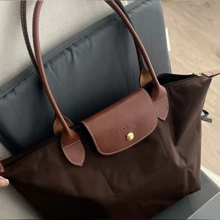 Authentic New LONGCHAMP Le Pilage Large Tote Brown  Travel  Uni  Everyday Bag - Image 1 of 4