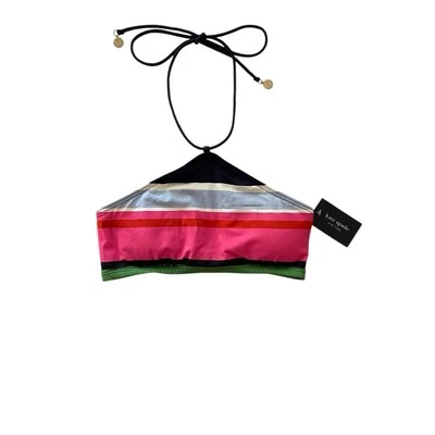 Top de bikini Kate Spade a rayas halter talla S nuevo con etiquetas $98 Foto 1 de 4