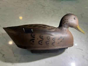 Vintage anni 60 Plasti Duk S10 Mallard Duck Hen Decoy USA Berkeley, CA - Foto 1 di 13