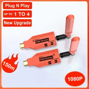 150m Wireless HDMI Transmitter Receiver Extender Camera PC To TV Display Adapter - Picture 1 of 14