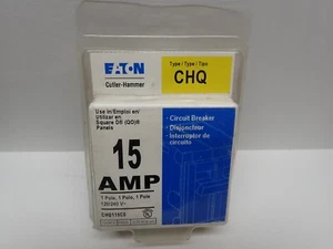 Disyuntor EATON Cuttler Hammer 15 Amp monopolo CHQ115CS 120/240V NUEVO - Imagen 1 de 3