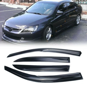Para 03-07 Honda Accord 4 puertas Sedán Ventana Visera Ventilación Pantallas Protectores Estilo Delgado - Imagen 1 de 9