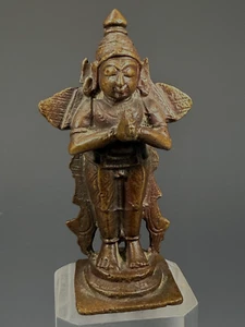 India Indian copper statue of Lord Garuda in Human form ca. 19-20th century - Picture 1 of 24