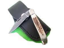 Damascus Steel Folding pocket, toothpick knife 119