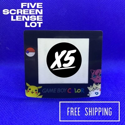 CROWN SUPOWER #512 5 NEW GBC Replacement SCREENS LENS cover Nintendo Game Boy POKÉMON Plastic 5x