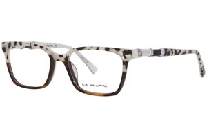 La Matta LMV3321-2 Eyeglasses Women's White/Havana Full Rim Rectangle Shape 52mm - Picture 1 of 5