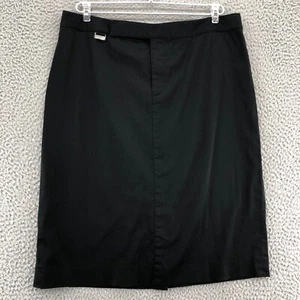 Lauren Ralph Lauren Skirt Womens 12 Black Stretch Knee Length Straight Active - Picture 1 of 12
