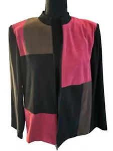 JM Collection Damen Full Zip Wildlederimitat Jacke Gr 12 - Bild 1 von 11