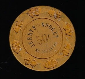Jerry's Nugget Casino North Las Vegas Nevada 50 Cent Chip 1970s - Picture 1 of 2
