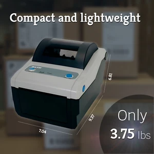 Compact Comercial Shipping Label 4x6 Printer 300 dpi USPS UPS FedEx Stamps - Picture 1 of 19