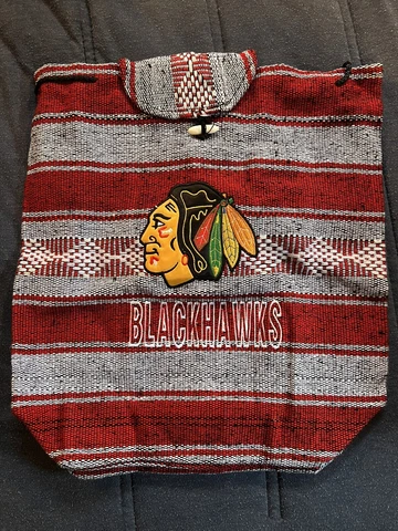 Chicago BlackHawks Unisex Poncho Style Backpack Red Brand NEW Cover
