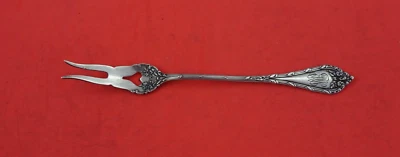 Tenedor encurtido de plata esterlina Madame Royale de Durgin 2 dientes perforado 6" Foto 1 de 2