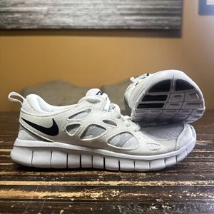 NWOB Nike Free Run 2 GS Running Shoes White/ Black Sz 5Y/ 6.5 Women’s DD0163-100 - Picture 1 of 7