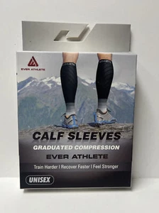 Maniche polpaccio compressione graduata Ever Athlete nero rosa ombretto S/M 1 paio - Foto 1 di 3