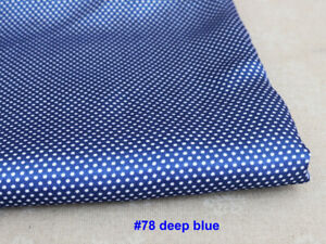 1 Yard Mini polka dot print fabric craft diy clothing material textile satin