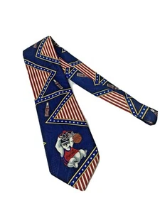 Coca-Cola Polar Bear Dunking Basketball Tie 100% Polyester Coke Bottle - Picture 1 of 6