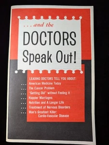 "...And The Doctors Speak Out!" Vintage 1965 Booklet Rodale Press 63 Pages - Picture 1 of 5