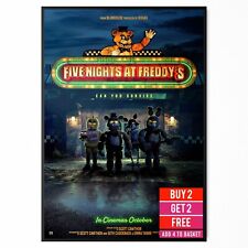 Five Nights at Freddy's 2023 Horror Movie Film Poster Print - A5 A4 A3 - Horror