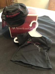American Girl Place Chicago Puppe Souvenir Shirt schwarz Sterne Logo Top und Hut - Bild 1 von 11