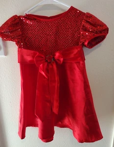 Rose Cottage CLEARANCE Girl Dress Size 4 Polyester Sequins Short Sleeves - Picture 1 of 6