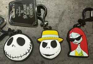 Neuer Nightmare Before Christmas Taschenclip oder Schlüsselanhänger | Jack oder Sally | Wählen Sie einen - Bild 1 von 7